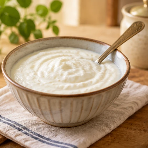 Serving illustration of Homemade dahi